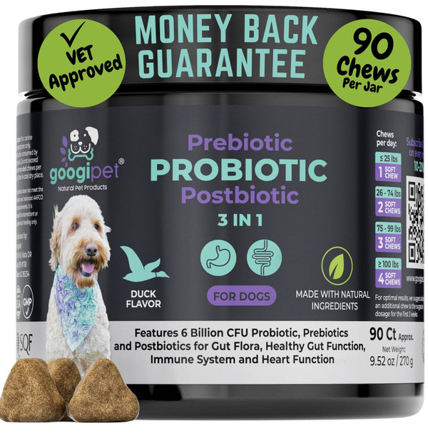 Probióticos Masticables Naturales Para Perros Con Calabaza Y Prebióticos - Imagen 1