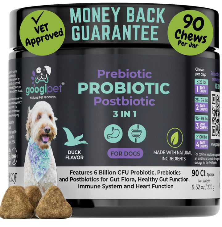 Probióticos Masticables Naturales Para Perros Con Calabaza Y Prebióticos - Imagen 1