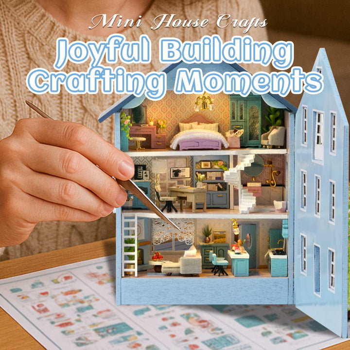 Casa De Muñecas En Miniatura Kit Diy Creativo Con Muebles Para Armar Y Decorar - Imagen 6
