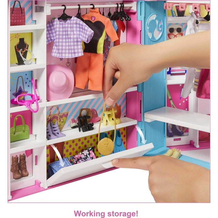 Armario Dream Para Barbie Con Más De 30 Accesorios Y Perchero Giratorio - Imagen 5