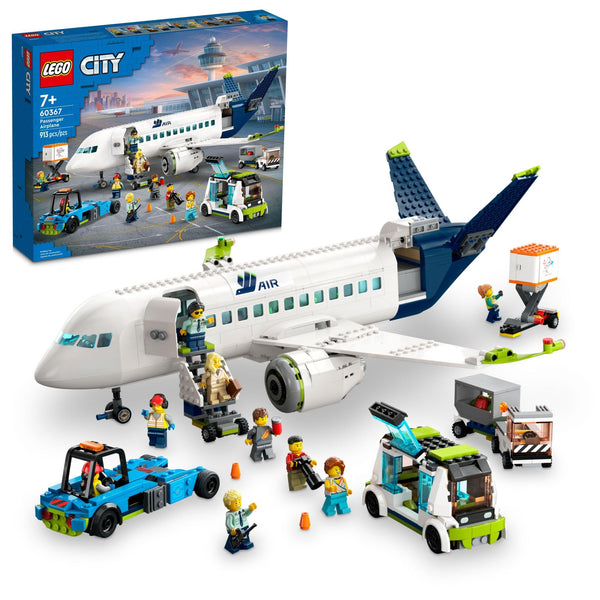 LEGO City Avión De Pasajeros 60367 913 Piezas Con Minifiguras y Vehículos Diversión Educativa - Imagen 1