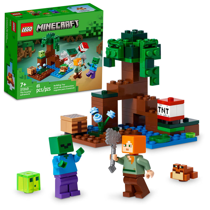 LEGO® Minecraft® La Aventura En El Pantano Set 21240 con Alex Zombi Slime Rana y TNT - Imagen 1