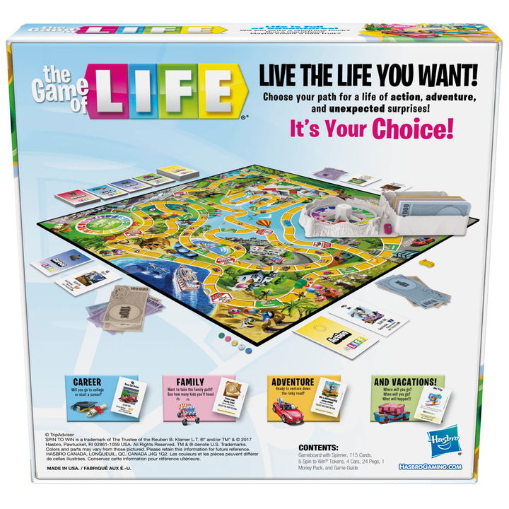 Juego De Mesa The Game Of Life Hasbro Para 8 Años En Adelante Diversión Familiar - Imagen 2