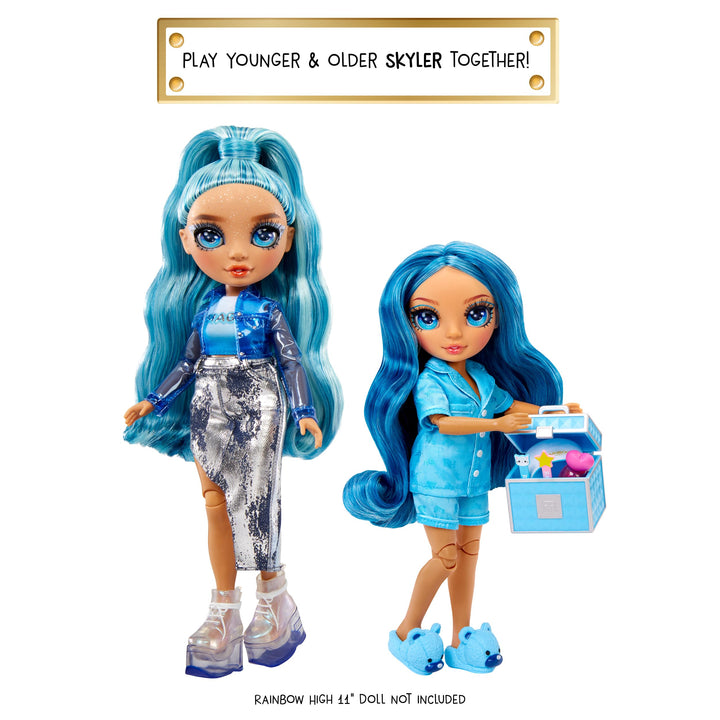 Muñeca Skyler 23 Cm Con Mameluco Y Accesorios Para Niñas Fiesta De Pijamas - Imagen 5