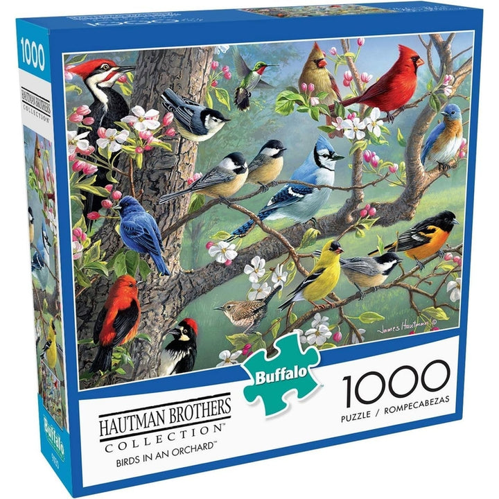 Rompecabezas 1000 Piezas Aves En El Huerto Diseño Colorido Para Adultos - Imagen 1