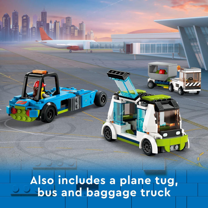 LEGO City Avión de Pasajeros 60367 con 9 Minifiguras y Vehículos de Apoyo - Imagen 6