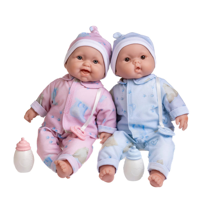 Muñecas Gemelas Realistas JC Toys 33 cm Con Trajes y Accesorios Extraíbles - Imagen 1
