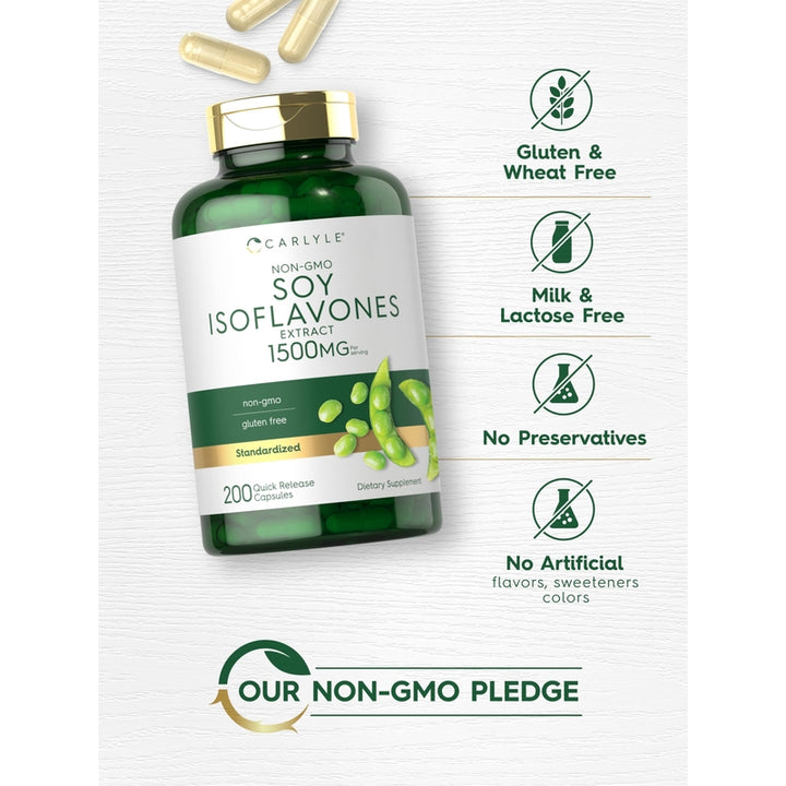 Isoflavonas De Soja Carlyle 1500 Mg 200 Cápsulas Sin Gluten - Imagen 5