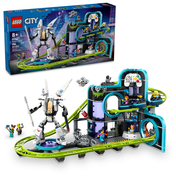 Lego City Robot World Montaña Rusa con 8 Minifiguras y Mech para Niños de 8 Años - Imagen 1