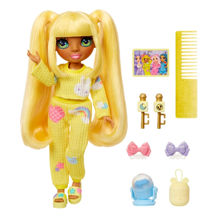 Muñeca Sunny Rainbow High Jr High Fiesta Pijamas Accesorios Divertidos 9 Pulgadas - Imagen 4