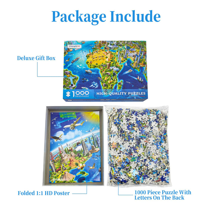 Rompecabezas De Madera 1000 Piezas Para Adultos Diseño Decorativo Relajante - Imagen 5