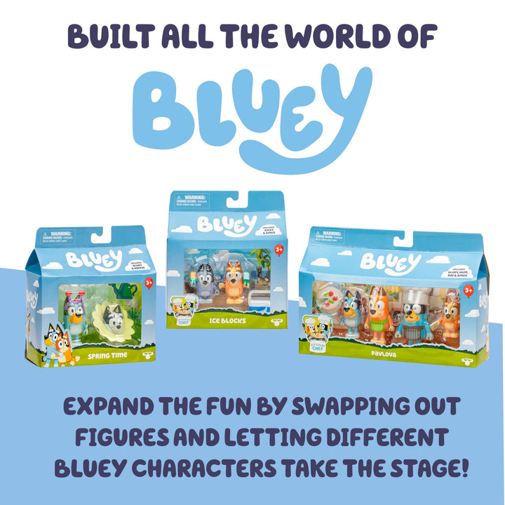 Figuras de Bluey y su familia 2.5 pulgadas Juego Posable Set de 4 Personajes para niños - Imagen 6