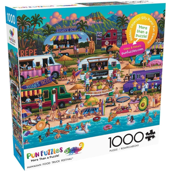 Rompecabezas 1000 Piezas Festival De Camiones De Comida Hawaiana - Imagen 1