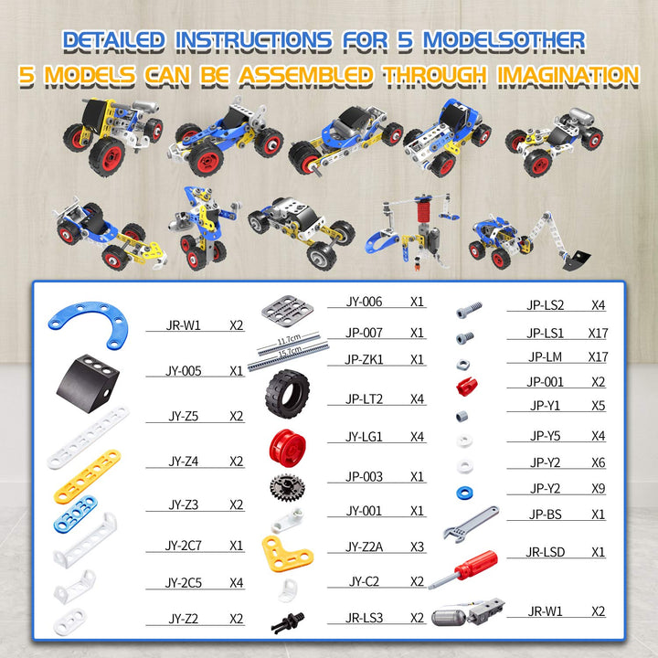 Juego De Construcción STEM 5 En 1 Para Niños De 6 A 12 Años Estimula Creatividad y Aprendizaje - Imagen 9
