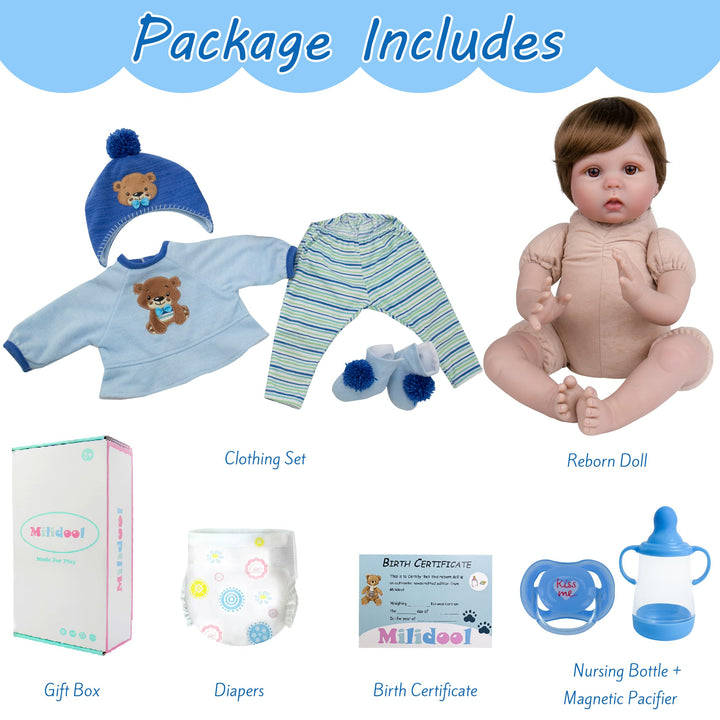 Muñeca Bebe Real Reborn Niño Recien Nacido 55 Cm - Imagen 5