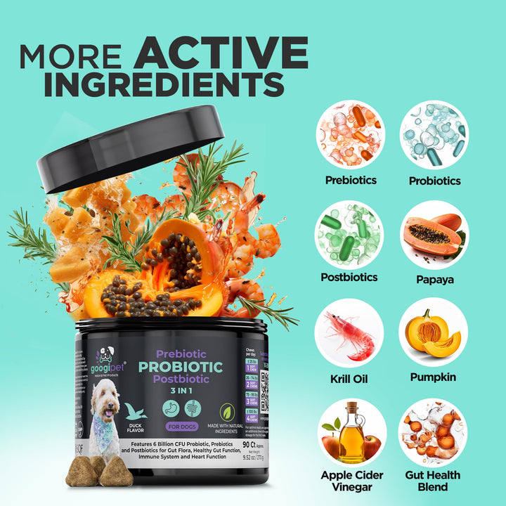 Probióticos Masticables Naturales Para Perros Con Calabaza Y Prebióticos - Imagen 4