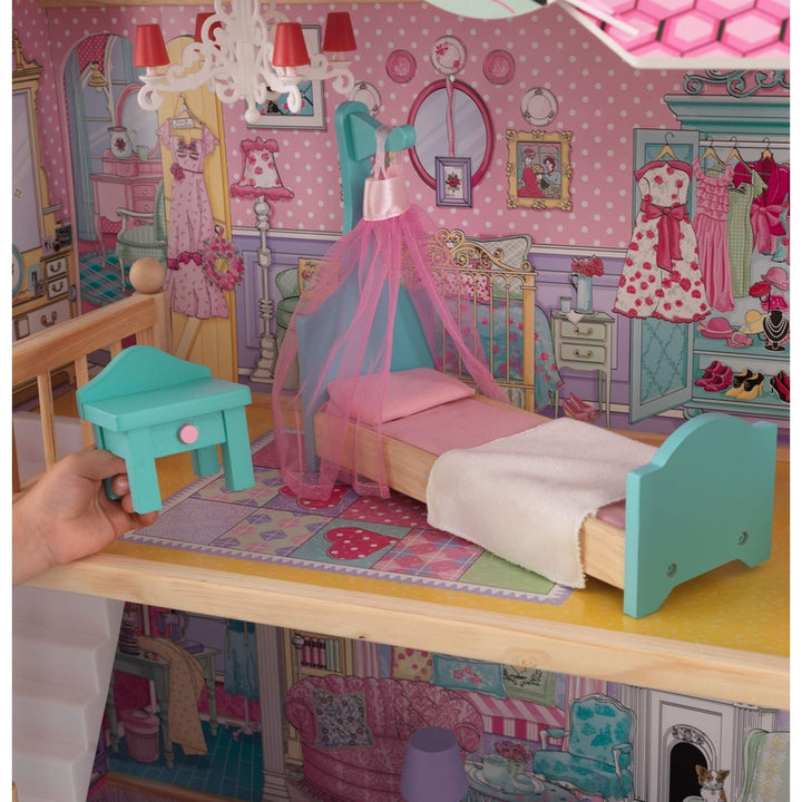 Casa De Muñecas De Madera KidKraft Annabelle Con Muebles Ascensor Y Detalles Elegantes - Imagen 10