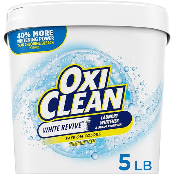 Oxiclean White Revive Blanqueador 5 Lb Ropa Blanca Quitamanchas Sin Cloro