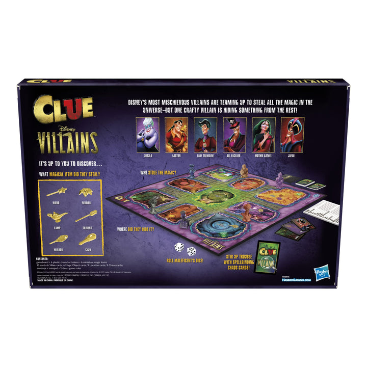 Clue Disney Villains Edition Juego de Mesa Familiar 2-6 Jugadores - Imagen 4