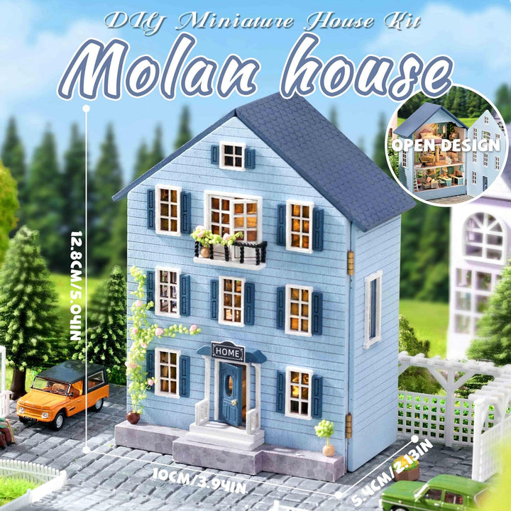 Casa De Muñecas En Miniatura Kit Diy Creativo Con Muebles Para Armar Y Decorar - Imagen 2