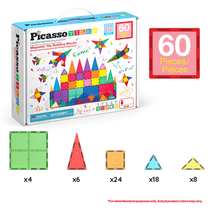 Set De 60 Bloques Magnéticos Picassotiles Para Niños Estimula Creatividad Y Habilidades Motoras - Imagen 7
