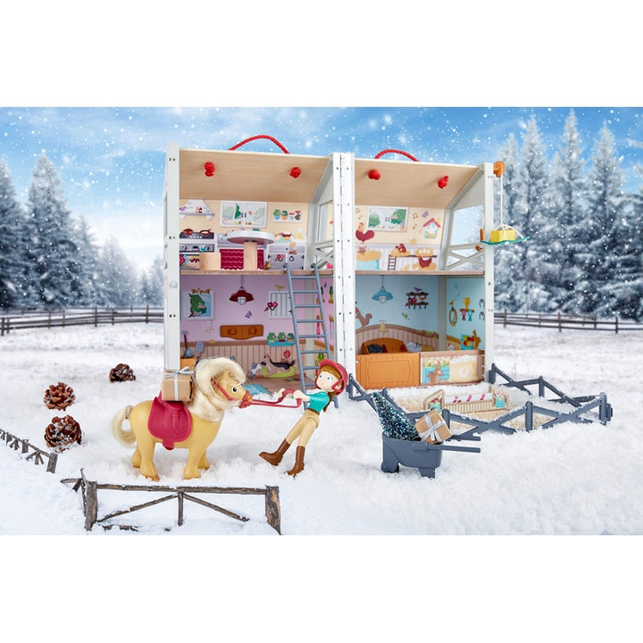 Hape Pony Ranch Barn Stable Club Playset Dos Niveles Y Accesorios Para Niños - Imagen 7