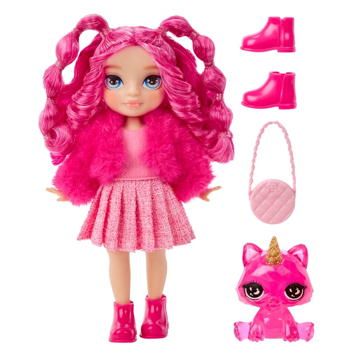 Muñeca Articulada Magenta Monroe 14 Cm Con Gatito Rosa Y Accesorios - Imagen 3