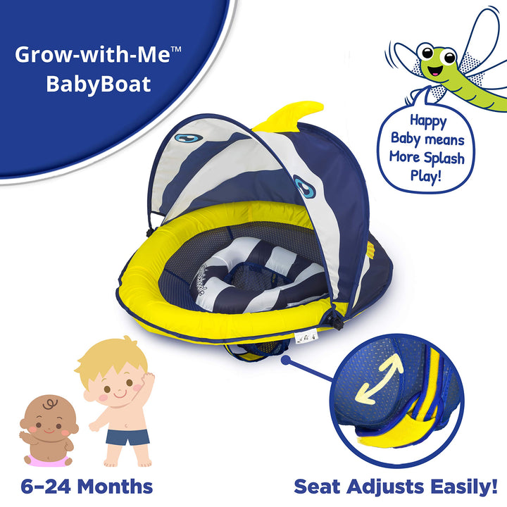 Flotador De Piscina Para Bebés Swimschool Deluxe Con Toldo Ajustable - Imagen 2