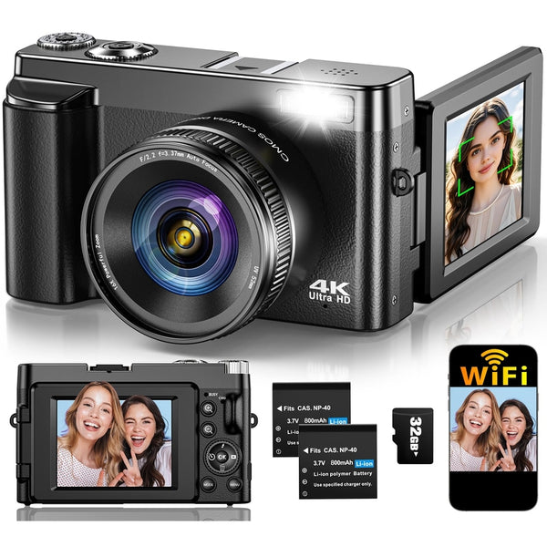 Camara Digital 4K Femivo Para Vlogging Y Fotografia 48MP Con Enfoque Automático - Imagen 1