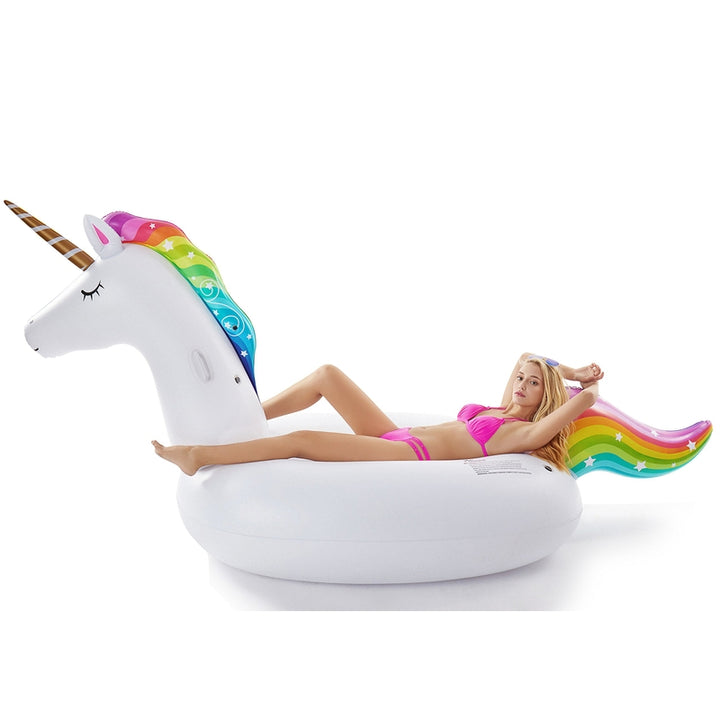 Flotador Inflable Gigante De Unicornio Jasonwell Para Piscina Playa Verano - Imagen 3