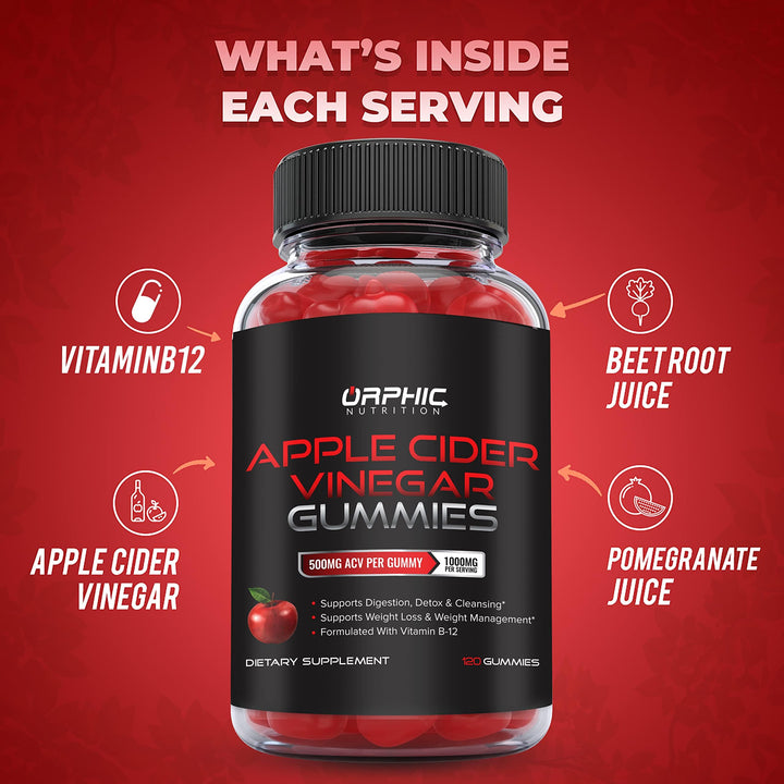 Vinagre De Sidra De Manzana 1000mg Gomitas - Imagen 3