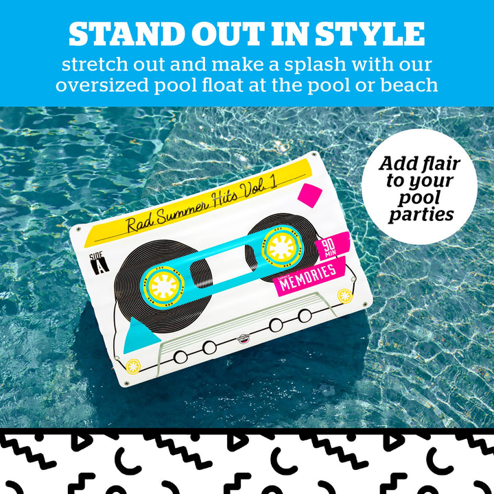 Flotador de Piscina Mixtape de BigMouth Inc Más de 5 Pies Retro Divertido y Gigante - Imagen 2