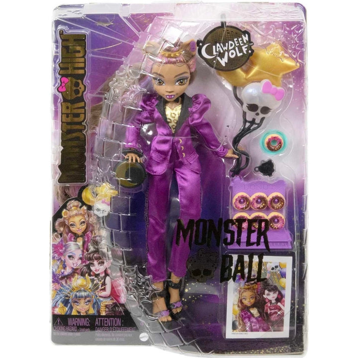 Muñeca Clawdeen Wolf Monster Ball Party con Accesorios Temáticos y Globos - Imagen 6