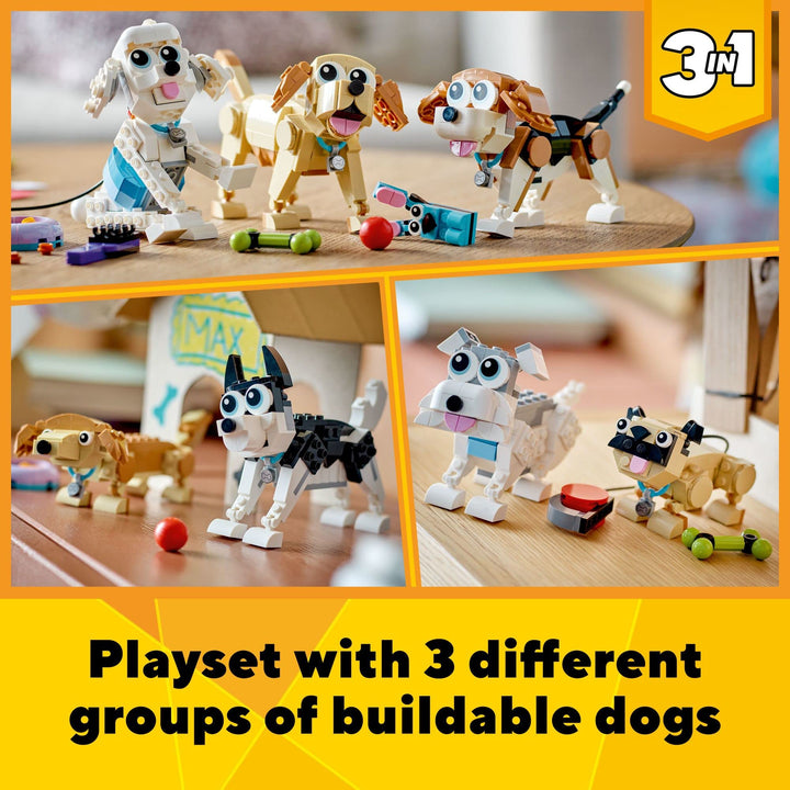 Lego Creator 31137 Construcción 3 En 1 De Adorables Perros Juego Educativo - Imagen 2
