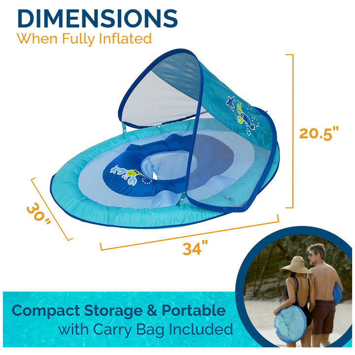 Flotador para Bebé SwimWays con Toldo Solar UPF 50+ y Bolsa de Transporte - Imagen 4
