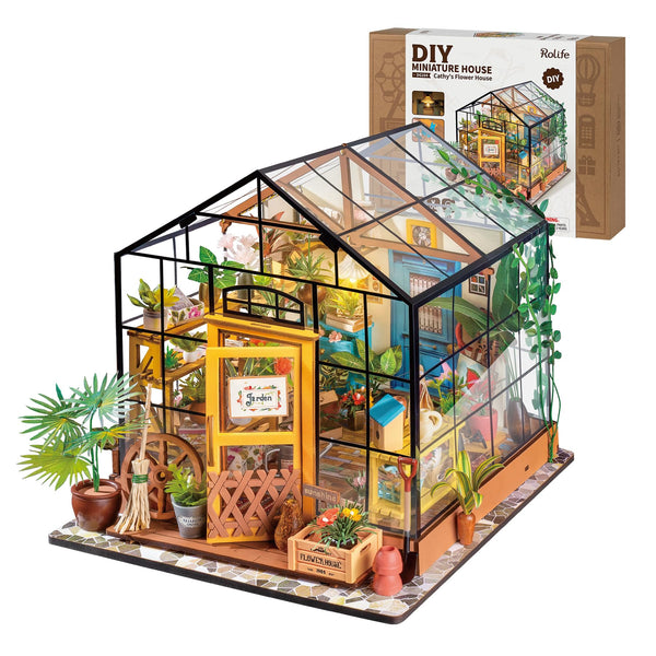 Rolife Kit De Casa De Muñecas Miniatura Diy Casa Verde Con Muebles Y Led - Imagen 1