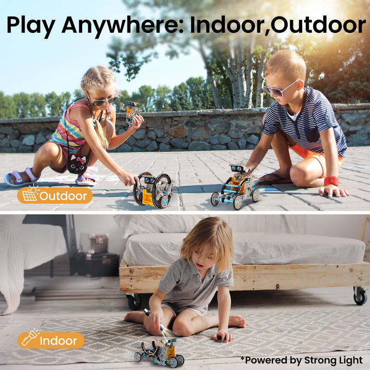 Robot Solar Didáctico 12 en 1 190 Piezas Construcción Ciencia Tecnología para Niños - Imagen 4