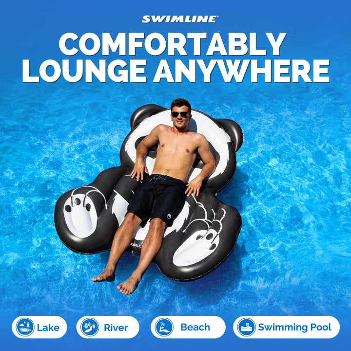 Flotador Inflable Swimline Panda Piscina Grande Diseño Realista y Cómodo - Imagen 4