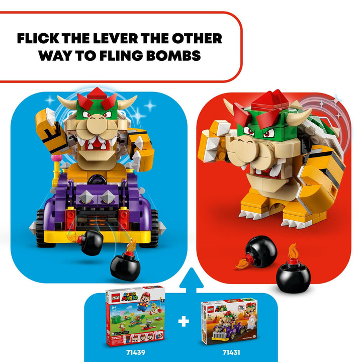 Lego 71431 Super Mario Coche Monstruoso de Bowser 458 Piezas Juego Creativo Interactivo - Imagen 5