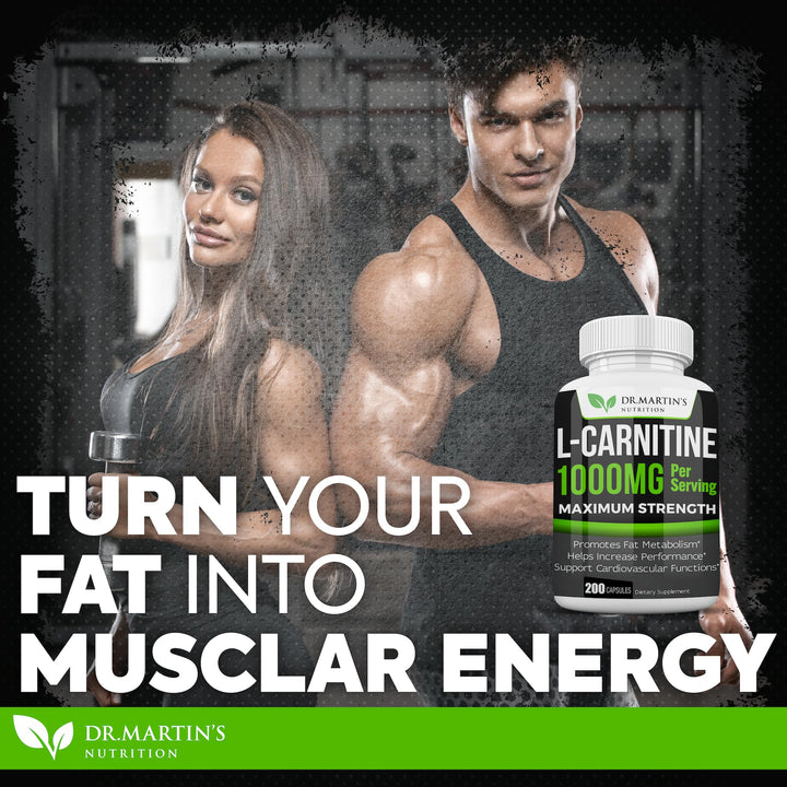 L-Carnitina Extra Fuerte Dr Martins 1000 Mg Metabolismo Y Energía - Imagen 6