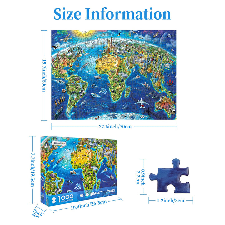 Rompecabezas De Madera 1000 Piezas Para Adultos Diseño Decorativo Relajante - Imagen 3