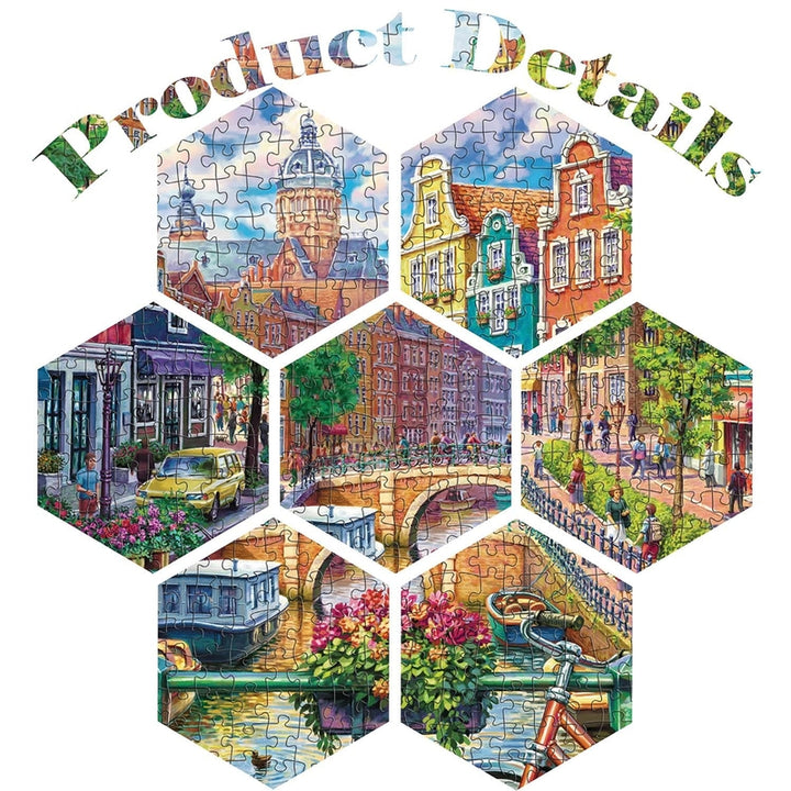 Rompecabezas Ámsterdam 1000 Piezas Educativo para Adultos Decoración Familiar - Imagen 6