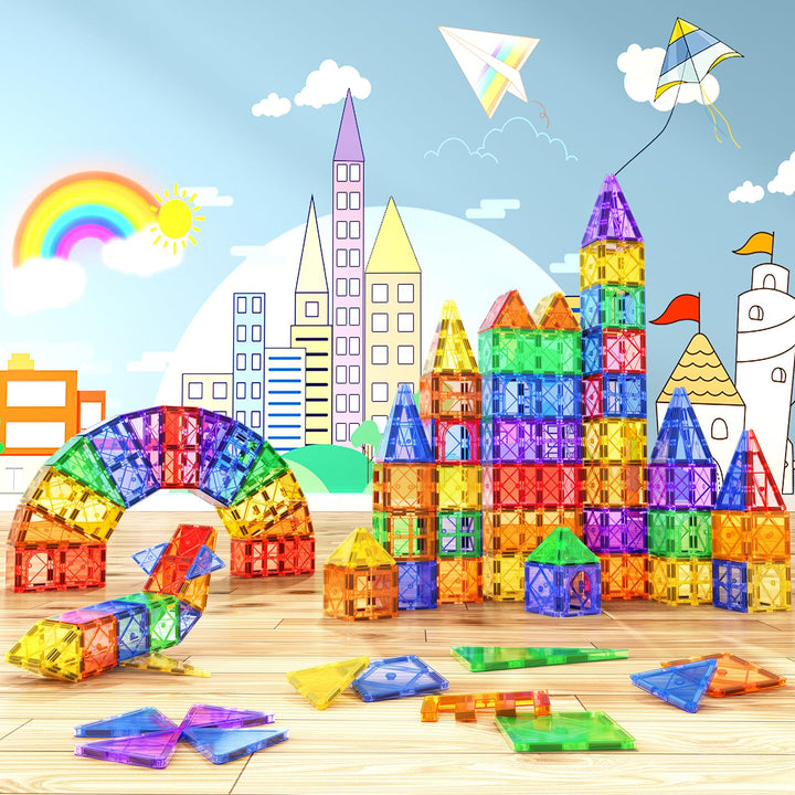 102 Piezas Bloques Magnéticos Para Niños Montessori Juguete Sensorial Educativo - Imagen 7