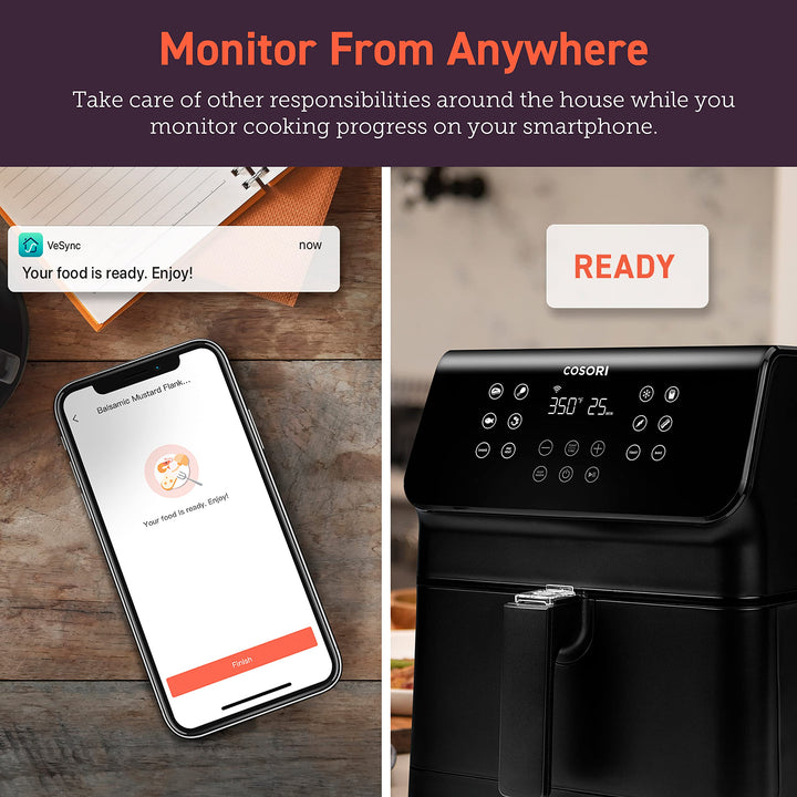 Freidora De Aire Cosori Pro Ii Smart 5.5l Cocina Fácil Y Saludable - Imagen 6