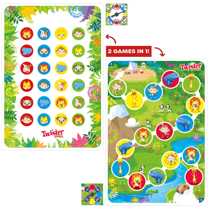 Juego Infantil Twister Junior Animal Adventure Dos Juegos En Uno - Imagen 3