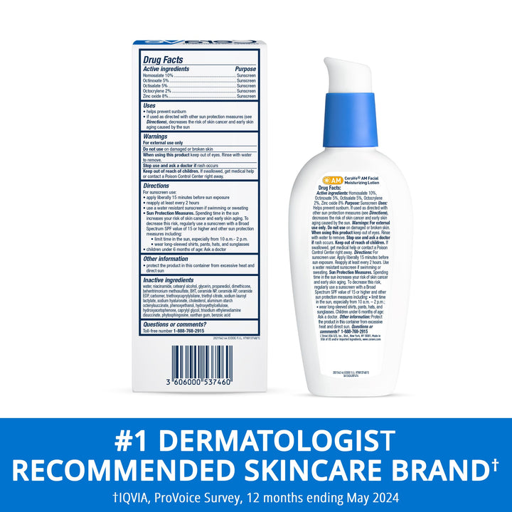 CeraVe AM Facial Moisturizing Lotion SPF 30 Hidratante Con Niacinamida Y Ceramidas - Imagen 8