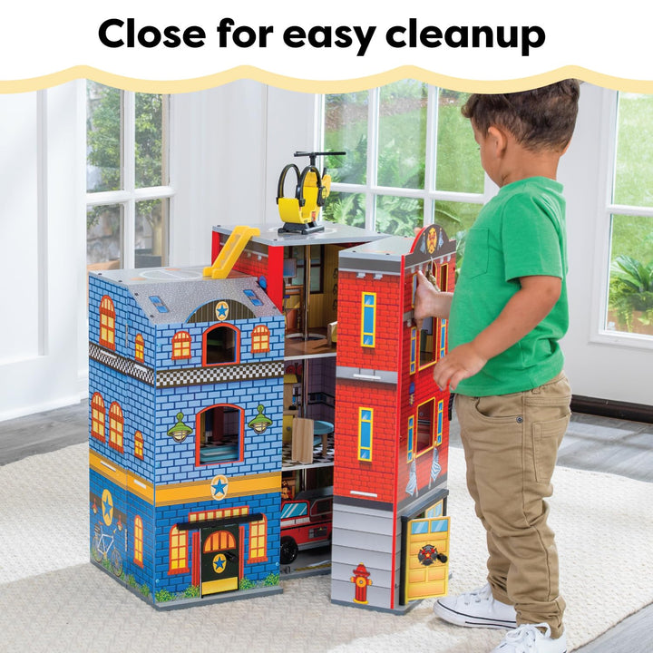 Set De Juego Héroes Cotidianos De Kidkraft En Madera 3 Niveles 12 Habitaciones - Imagen 9