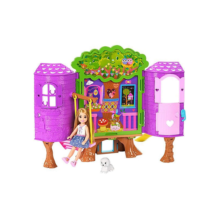 Muñeca Chelsea Con Casa Del Árbol Y Cachorro Para Juego Creativo - Imagen 3