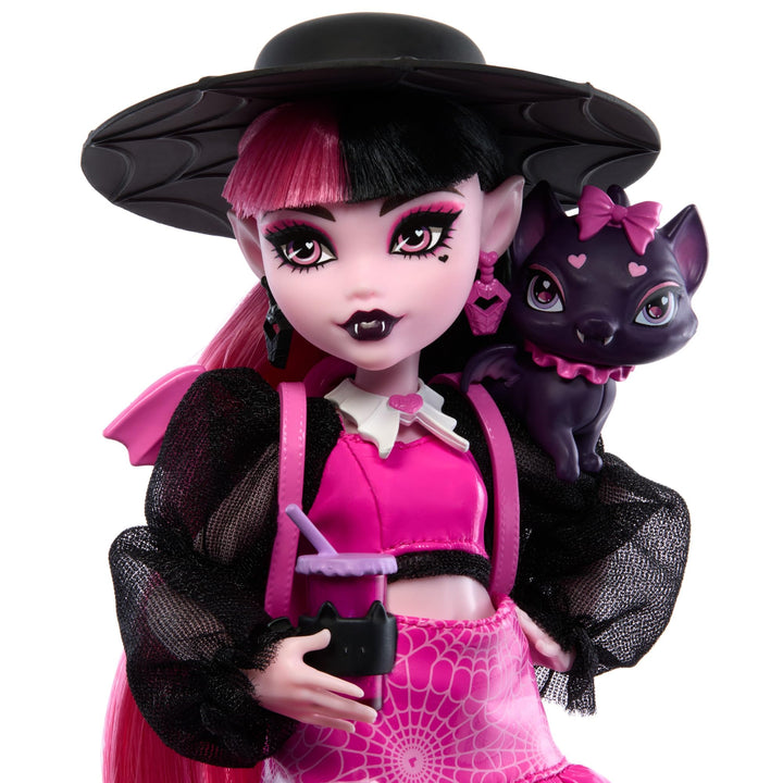 Muñeca Draculaura Monster High Con Accesorios Y Mascota Count Fabulous - Imagen 3