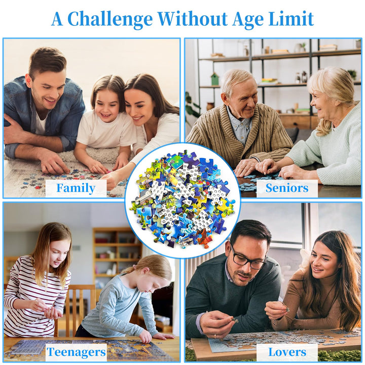 Rompecabezas De Madera 1000 Piezas Para Adultos Diseño Decorativo Relajante - Imagen 6